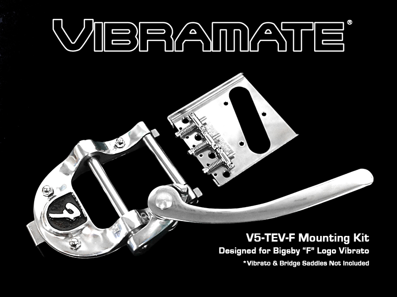 Vibramate V5-TEV-F Stage II "F" Logo Telecaster Mounting Kit - Click Image to Close